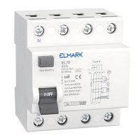 ELECTROMAGNETIC RCCB JEL1B 10kA 4P TYPE B 40A/300mA                                                                                                                                                                                                            