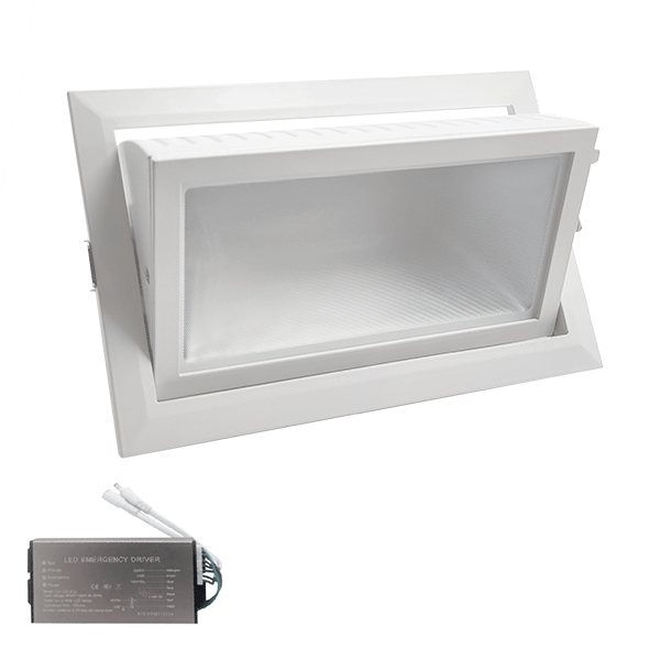 RECESSED DOWN LIGHT EL-6705 40W 6500K, WHITE+EMERGENCY KIT