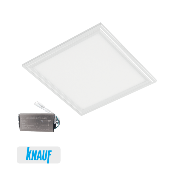 LED PANEL PRE SADROKARTÓN 48W 6400K 595x595mm IP54+NÚDZOVÁ SÚPRAVA