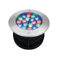 LED UNDERWATER LIGHT 18W RGB, IP68 WITH REMOTE