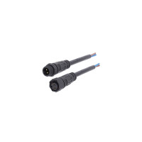 Male + female connectors IP67 for FREE CUT NEON FLEX, set                                                                                                                                                                                                      