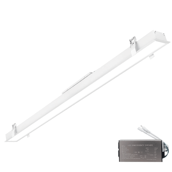 ELMARK LED PROFIL ZAPUSTENÝ 1500mm 50W 3000K BIELY + EMERGENCY KIT