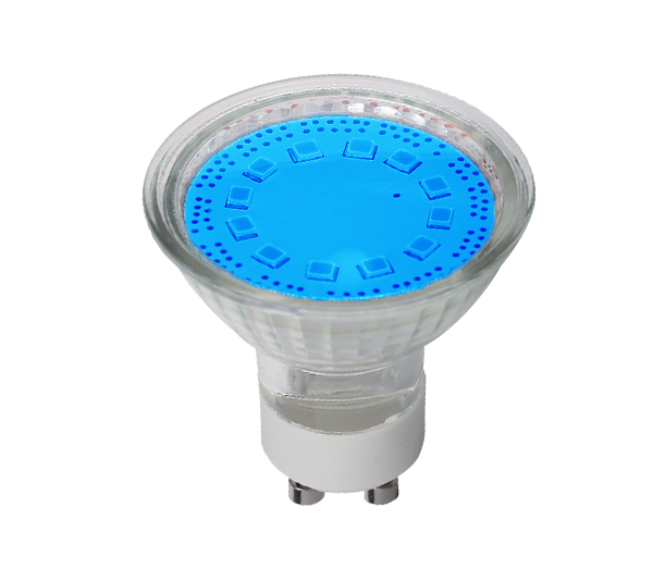 LED LAMP SMD2835 3W GU10 230V 3000K BLUE                                                                                                                                                                                                                       