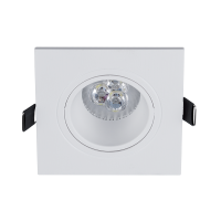 LED ПЛАСТМАСОВА ПРАВОЪГЪЛНА ЛУНА 6W GU10 2700K БЯЛА                                                                                                                                                                                                            