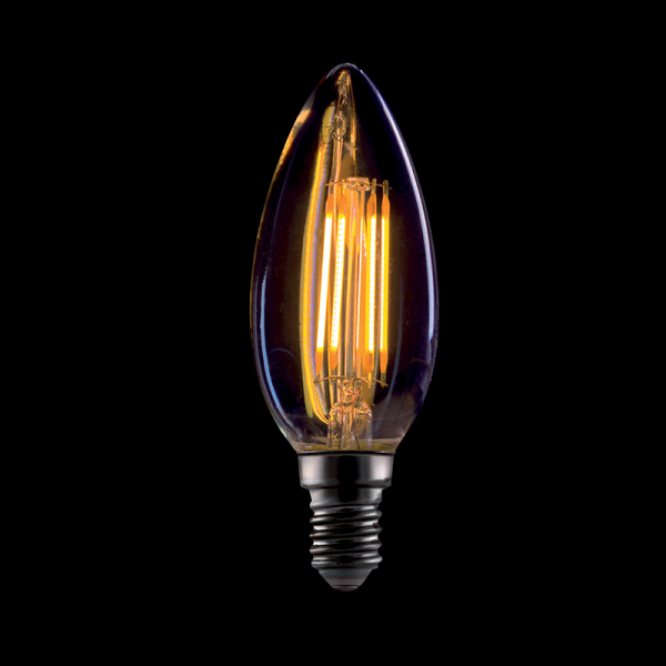 LED VINTAGE ЛАМПА C37 4W E14 230V ТОПЛО БЯЛ                                                                                                                                                                                                                    