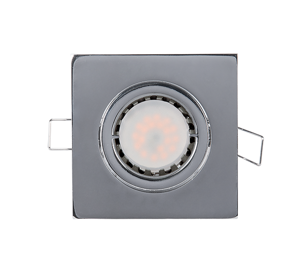 LED METAL SQUARE SPOTLIGHT PAR 16 5.5W 2700-3000K CHROME                                                                                                                                                                                                       