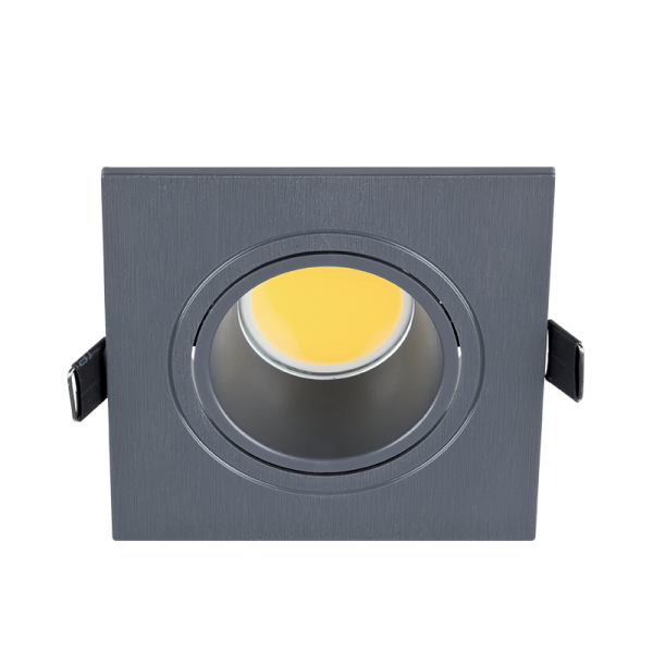 LED PLASTIC SQUARE SPOTLIGHT COB 7W 4000-4300K GRAPHITE                                                                                                                                                                                                        